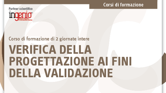 Immagine Verifica della progettazione ai fini della validazione | Euroconference